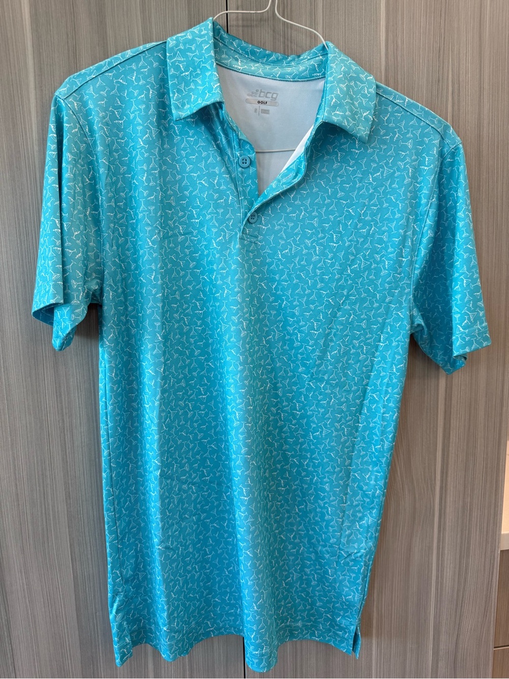 bcg Aqua Micro-Pattern Performance Polo